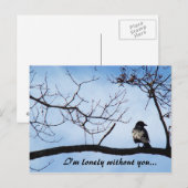 "Ik ben eenzaam zonder jou..." briefkaart (Voorkant / Achterkant)