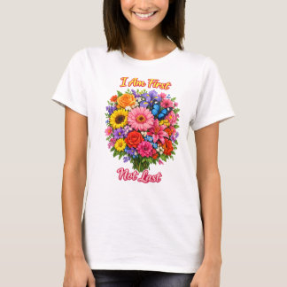 Ik ben eerst, niet laatst Helder bloemige inspirat T-shirt