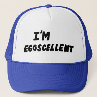 Ik ben Eggscellent Trucker Hat Trucker Pet