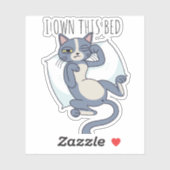 Ik ben eigenaar van dit bed kat sticker (Vel)