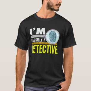 Ik ben eigenlijk een detective misdaadverslaafde m t-shirt