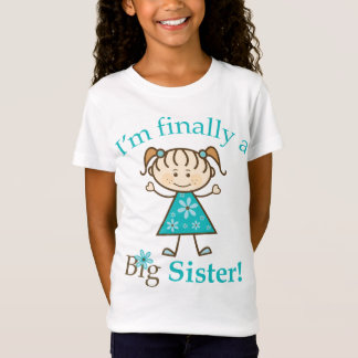 Ik ben eindelijk een Big Sister Stick Figuur Girl T-shirt