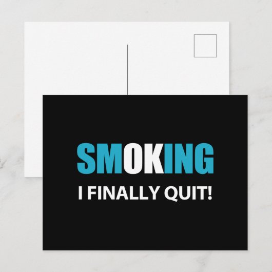 Ik ben eindelijk gestopt - Beloning voor stoppen m Briefkaart (Voorkant / Achterkant)