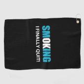 Ik ben eindelijk gestopt met roken beloning golfhanddoek (Horizontaal)