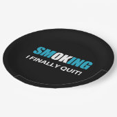 Ik ben eindelijk gestopt met roken beloning papieren bordje (Gekanteld)