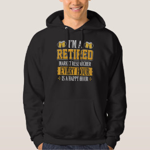 Ik ben elk uur een gepensioneerd marktonderzoeker hoodie