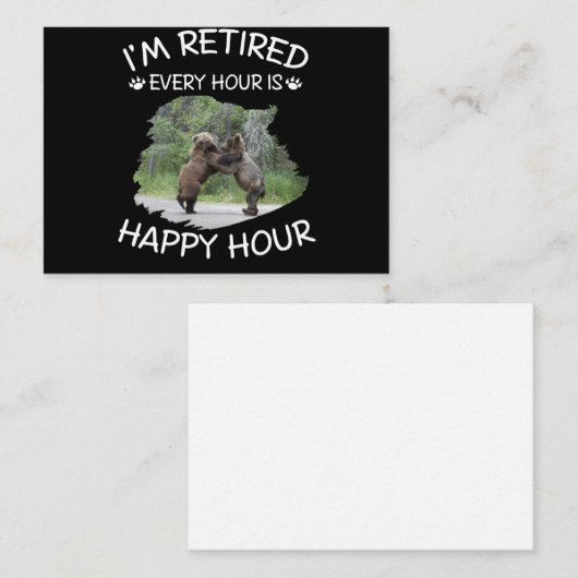 Ik ben elk uur met pensioen, gelukkig uur informatiekaartje (Voorkant / Achterkant)