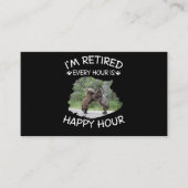 Ik ben elk uur met pensioen, gelukkig uur informatiekaartje (Voorkant)