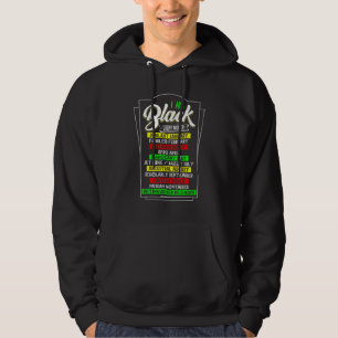 Ik ben elke maand zwart-geschiedenisfeestmaal hoodie