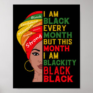 Ik ben elke maand zwart maar deze maand ben ik zwa poster