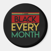 Ik ben elke maand zwart magneet (Voorkant)