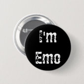 Ik ben Emo Ronde Button 5,7 Cm (Voorkant /achterkant)
