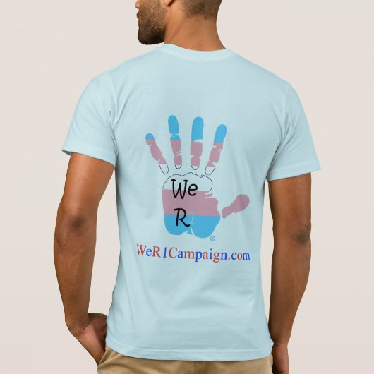 Ik ben... en Back Transgender Logo T-shirt (Achterkant)