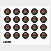 Ik ben en ik sleep het sleepboot kapitein sleepboo ronde sticker (Vel)