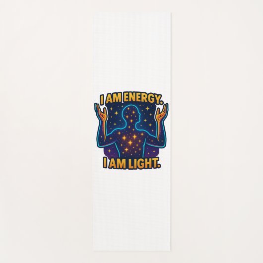 "Ik ben energie. Ik ben licht." – kosmische ster S Yogamat (Voorkant)