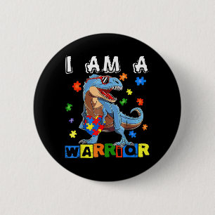 Ik ben enthousiast over autisme Dinosaur Heart Puz Ronde Button 5,7 Cm