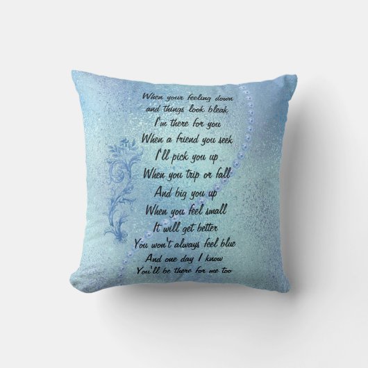'Ik ben er voor jou' Friendship Throw Cushion Kussen (Voorkant)