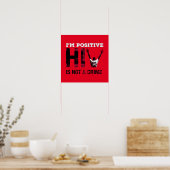 Ik ben er zeker van dat HIV geen misdaad is Poster (Keuken)