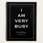 "Ik ben erg druk" Zwart-wit Planner (Voorkant)