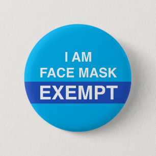 Ik ben Face mask Exemption Badge Pin Button
