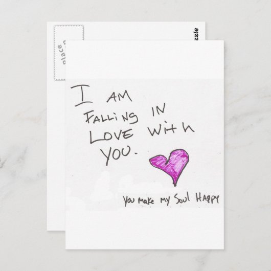 IK BEN FALLiNG VERLIES WiTH JE HORTt SOUL Briefkaart (Voorkant / Achterkant)