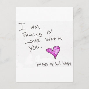 IK BEN FALLiNG VERLIES WiTH JE HORTt SOUL Briefkaart