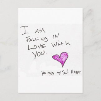 IK BEN FALLiNG VERLIES WiTH JE HORTt SOUL Briefkaart