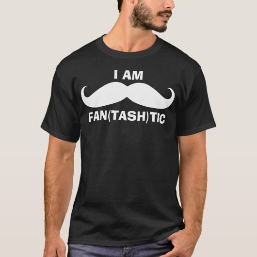 Ik ben Fantastic Mustache T-shirt (Voorkant)