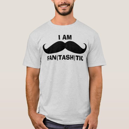 Ik ben Fantastic Mustache T-shirt (Voorkant)