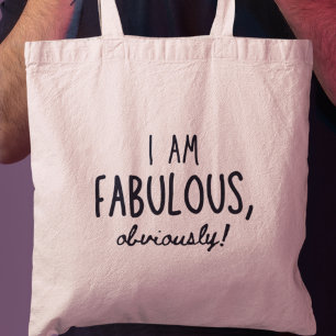 Ik ben fantastisch, natuurlijk grappig cool modern tote bag