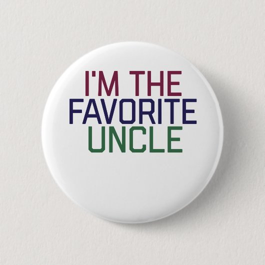 IK BEN FAVORITE UNCLE RONDE BUTTON 5,7 CM (Voorkant)