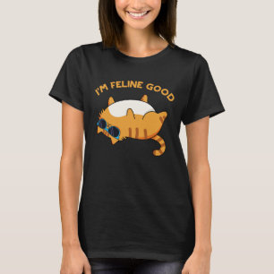 Ik ben Feline Good Funny Fat Cat Pun T-shirt