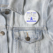 Ik ben Fijn Lymfoedeem Warrior Ronde Button 5,7 Cm (In situ)