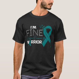 Ik ben Fijne Cervical Cancer Warrior Awareness Fea T-shirt