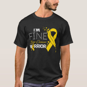 Ik ben Fine Bone Cancer Warrior Awareness Feather T-shirt