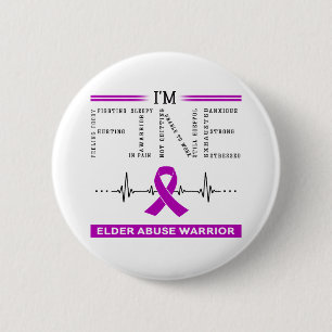 Ik ben Fine Elder Abuse Warrior Ronde Button 5,7 Cm