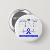 Ik ben Fine Hydrocephalus Warrior Ronde Button 5,7 Cm (Voorkant /achterkant)