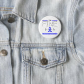 Ik ben Fine Hydrocephalus Warrior Ronde Button 5,7 Cm (In situ)
