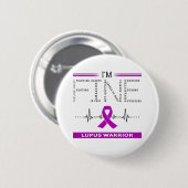 Ik ben Fine Lupus Warrior Ronde Button 5,7 Cm (Voorkant /achterkant)