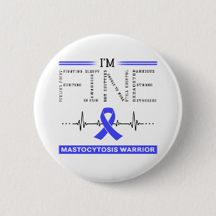 Ik ben Fine Mastocytosis Warrior Ronde Button 5,7 Cm