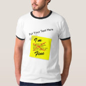 Ik ben Fine Post-it Note T-shirt (Voorkant)
