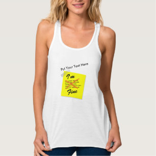 Ik ben Fine Post-it Note Tanktop