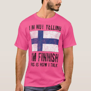 Ik ben Finse vlag Finse wortels T-shirt