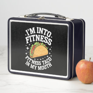 Ik ben fit Fitness Taco in mijn mond Grappige spor