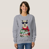 Ik ben Freaking Cold Funny Lama Trui (Voorkant volledig)