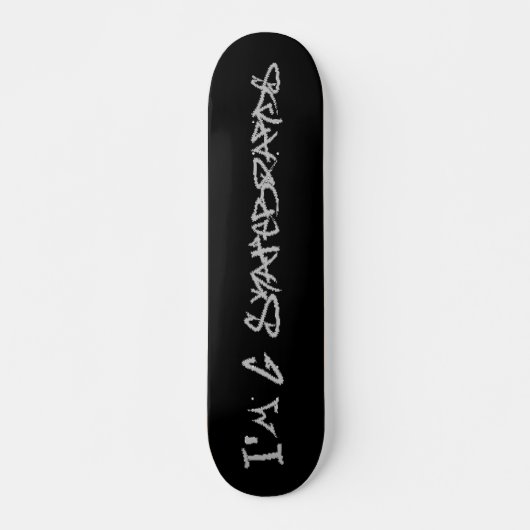 Ik ben G Skateboards (Rufa Font) - zwart/grijs (Voorkant)