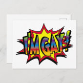 Ik ben Gay Burst Briefkaart (Voorkant / Achterkant)