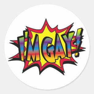 Ik ben Gay Burst Ronde Sticker