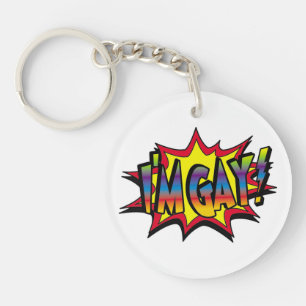 Ik ben Gay Burst Sleutelhanger