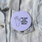 IK BEN GAY EN DAT IS OOK RONDE BUTTON 4,0 CM (In situ)